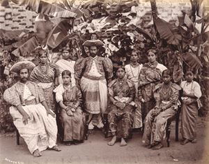 A Kandyan Chief and family, Ceylon
