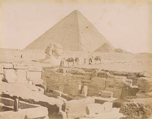 Pyramide de Cheops le Sphynx et le temple de Khafre