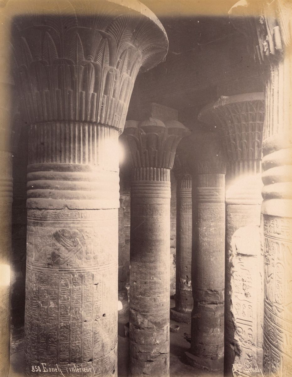 Pascal Sébah - Esneh Temple (intèrieur)