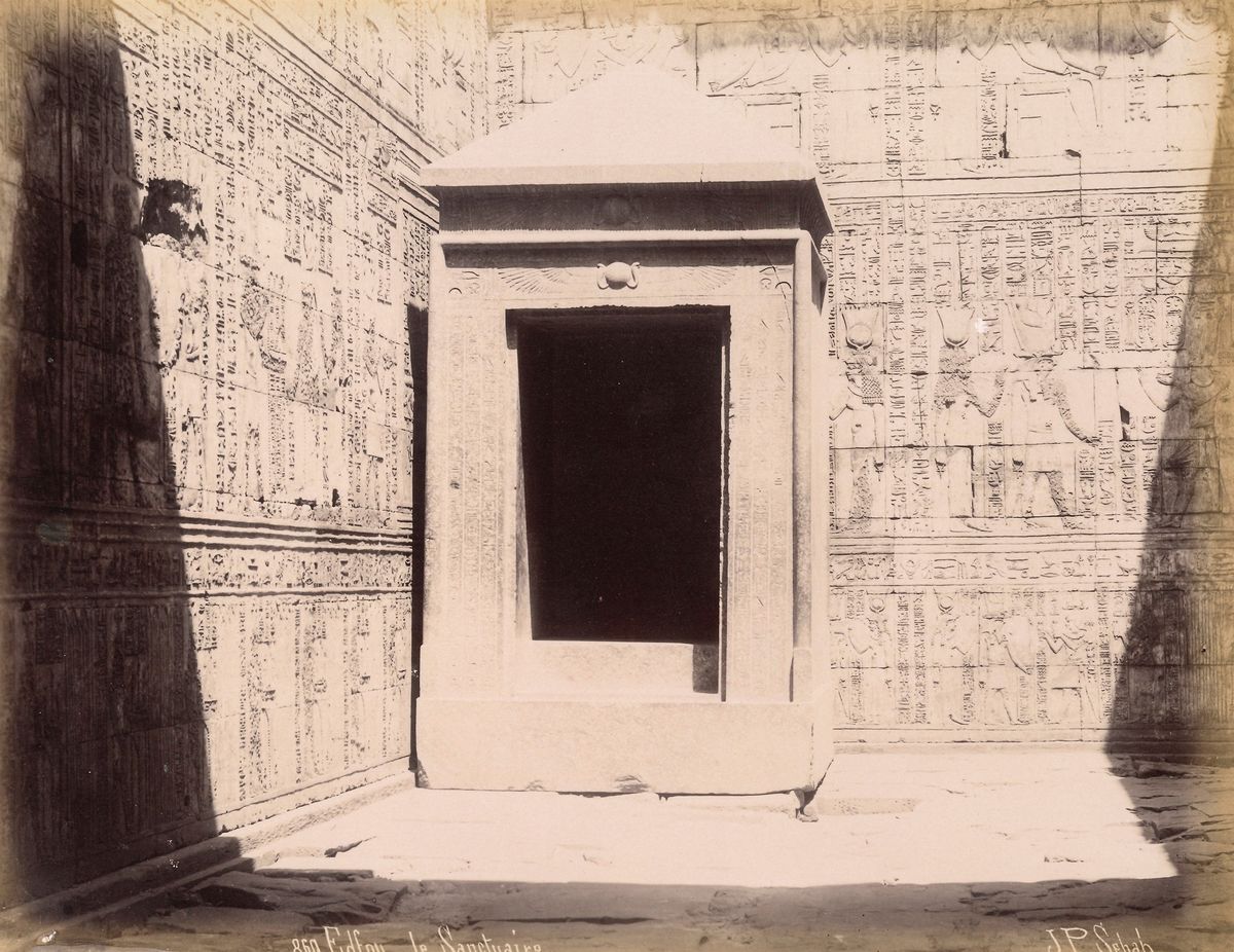 Pascal Sébah - Sphinx Hyesos (musèe Ghizeh); Eidfou le Sanctuaire