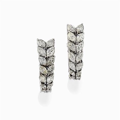 Orecchini in Oro Bianco 18k e Diamanti
