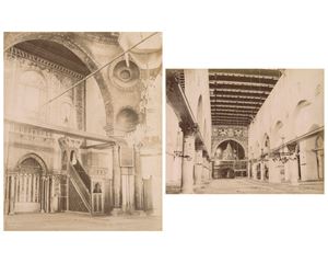 Jerusalem, interieur de la Mosquee el Aksa