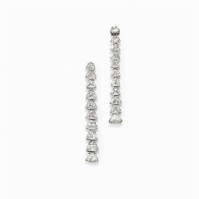 Orecchini in Oro Bicolore 18k e Diamanti