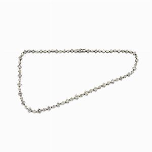 Collana in platino e diamanti