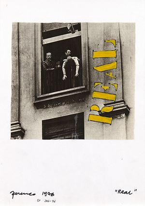Sarenco (Mabellini Isaia) - Real, 1976
Collage e tecnica mista su ca