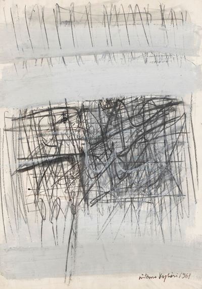 Interno, tecnica mista su carta