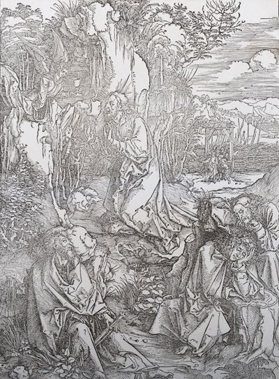 Durer, Cristo sul Monte degli Ulivi, xilografia su carta vergellata