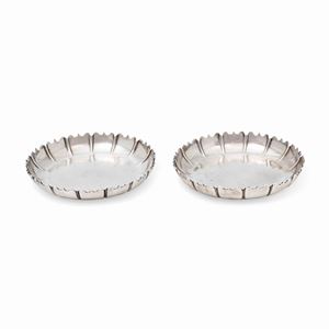 Two 925 silver ashtray, Rome, 20th Century, Bulgari