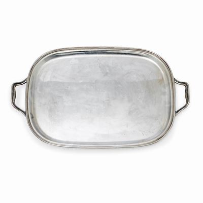 Guantiera in argento, Padova, XX secolo, forma ovale
