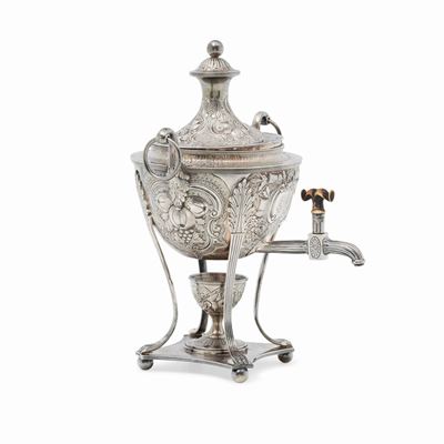 Samovar in argento sterling, Londra, prima metà del XIX secolo