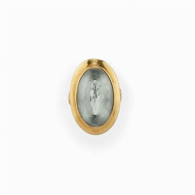 Anello in Oro 18k e Topazio Azzurro