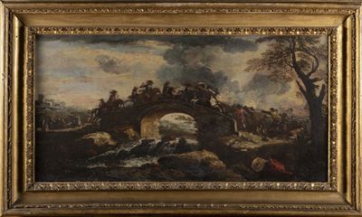 Scontro di Cavalieri Presso un Ponte