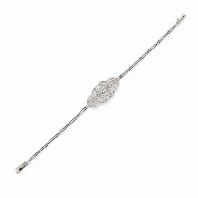 Bracciale in oro bianco 18K con diamanti taglio brillante