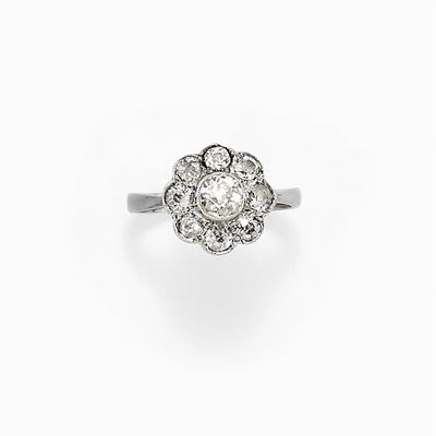 Anello in Oro Bianco 18k e Diamanti