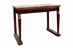  - Empire console with marble top, early 19th century