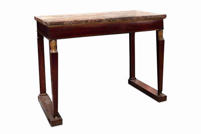 Console Impero con Piano in Marmo, Inizi del Secolo XIX