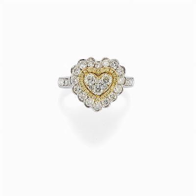 Aello in Oro Bicolore 18k e Diamanti Fancy Yellow