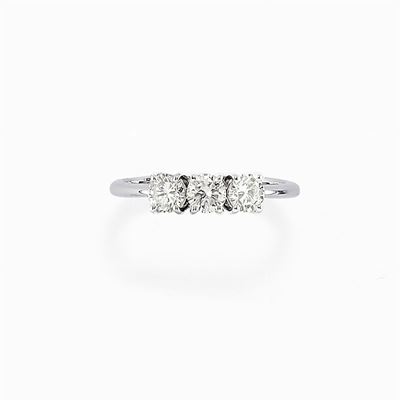 Anello in Oro Bianco 18k e Diamanti
