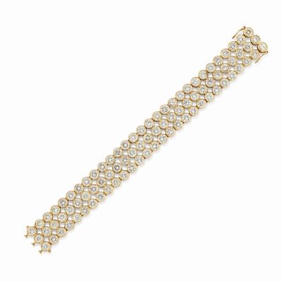 Bracciale in oro giallo 18K con diamanti taglio brillante