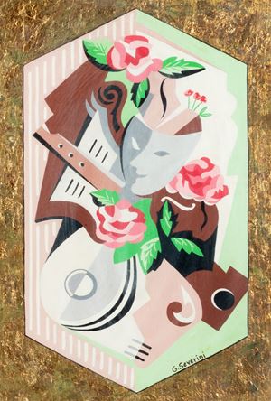 Natura morta - Fleurs et masques tavola 7
