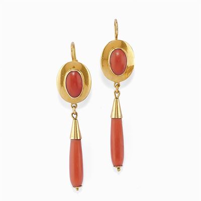 Orecchini in Oro 18k e Corallo