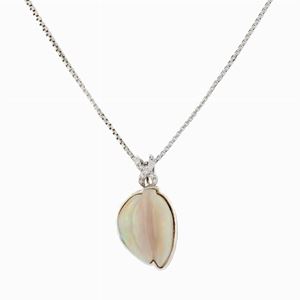Collana in oro bianco 18k e opale