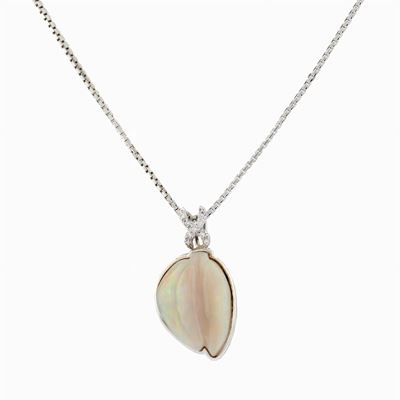 Collana in Oro Bianco 18k e Opale