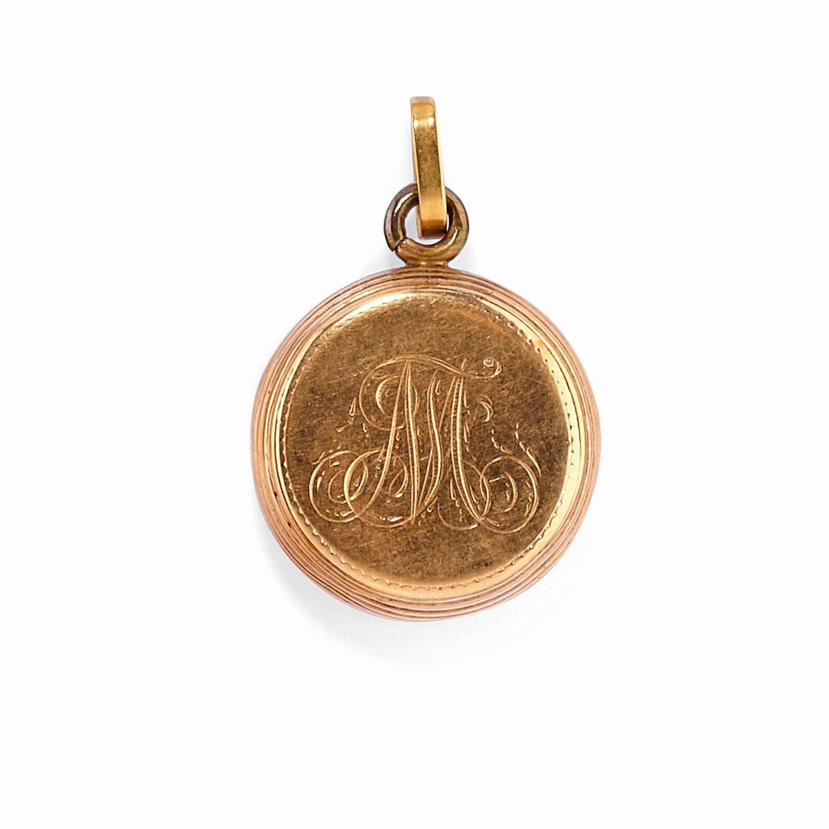 Gruppo di gioielli in oro giallo 18K e oro rosso 9K con cammeo e perle