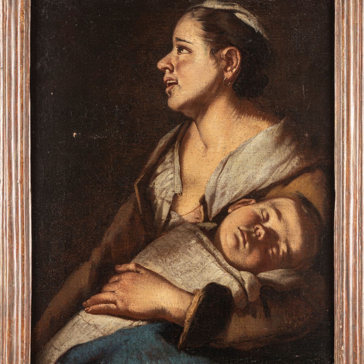 Scuola napoletana, fine secolo XVII - inizi secolo XVIII - Madre con ...