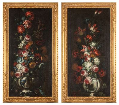 Trionfi di Fiori in un Vaso (en Pendant)