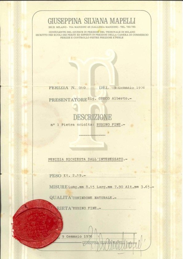 Orecchini in oro giallo 18K con diamanti e rubini, design esagonale