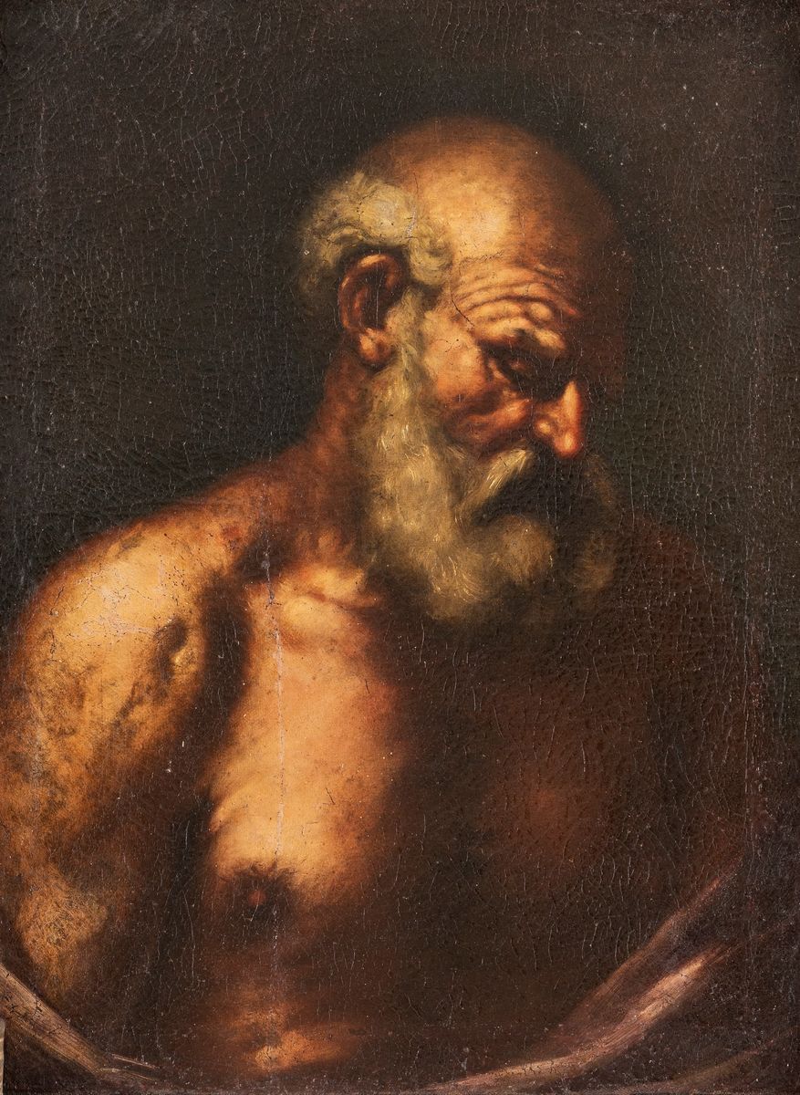 Scuola Emiliana, Secolo XVII - Santo Penitente (san Girolamo?), a Mezzo Busto