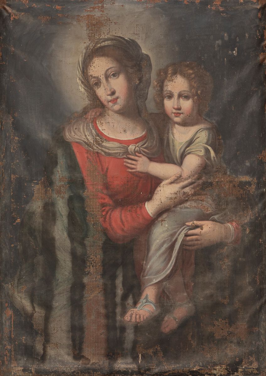 Scuola Italiana, Secolo XIX - Madonna con Bambino