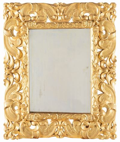 Specchiera in Legno Intagliato e Dorato, Fine Secolo XVII - Inizi Secolo XVIII
