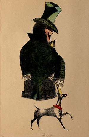  MUŽ A PES (man with dog)