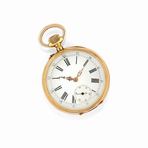 A 18k yellow gold pocket watch
