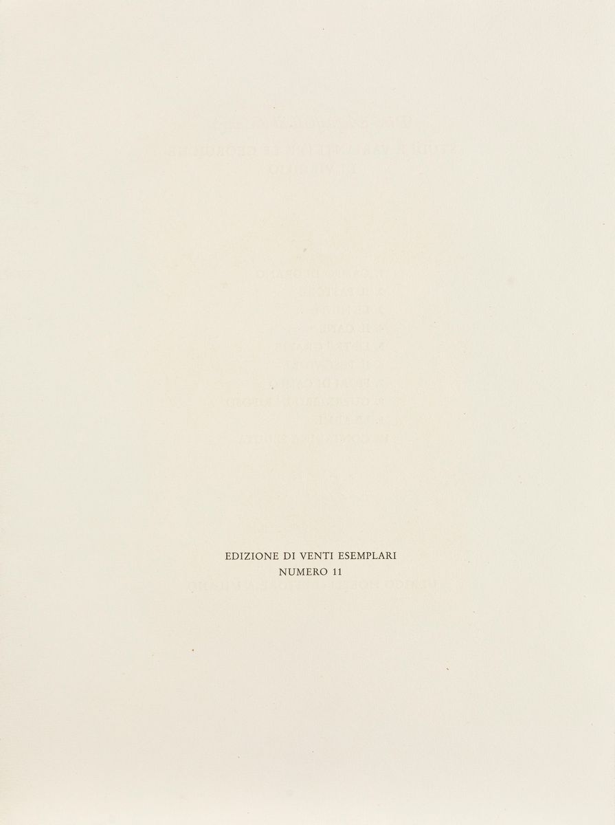 Giacomo Manzù - Studi e Varianti per le Georgiche di Virgilio