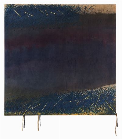 Dark Blue, tecnica mista su tela, 1979