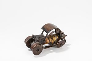 Car built around a spark plug