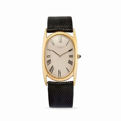 Orologio Ellittico Allongé, anni ‘60, Oro 18k con Quadrante Argenté