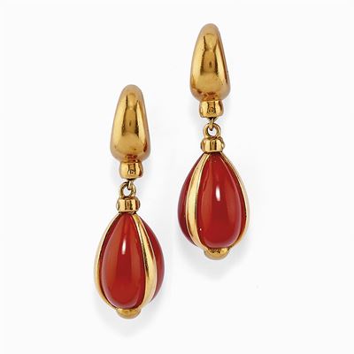 Orecchini in Oro 18k e Corniola, Pomellato