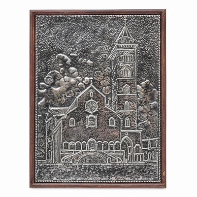 Marga, Altorilievo in argento raffigurante la cattedrale di Trani