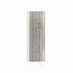 A 18K white gold plated lighter, Cartier, with box
