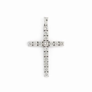  - Pendente in oro bianco 18K e diamanti