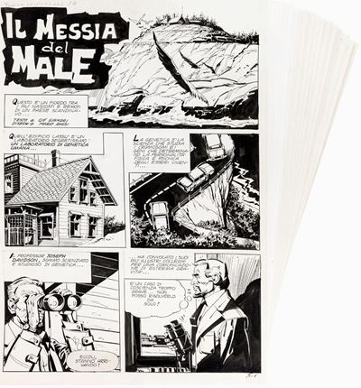 Fumetti dell'Orrore - Il Messia del Male, matita e china su cartoncino