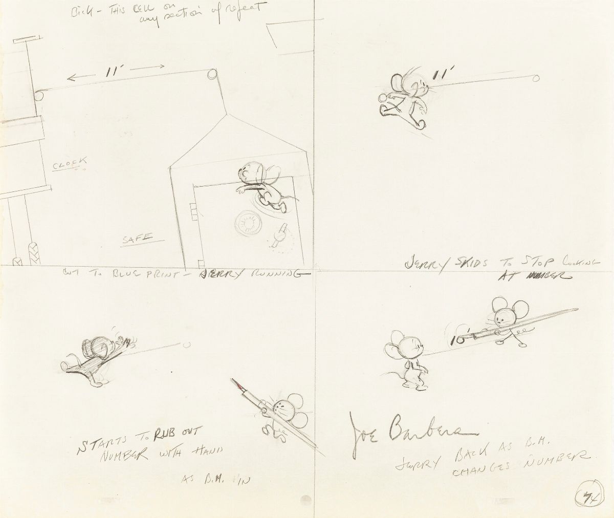 Joe Barbera Tom Jerry Designs On Jerry 1955 Fumetti Tavole E 