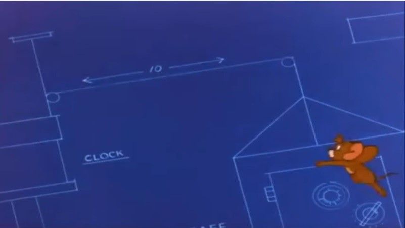 Joe Barbera - Designs On Jerry - Storyboard originale, matita su carta