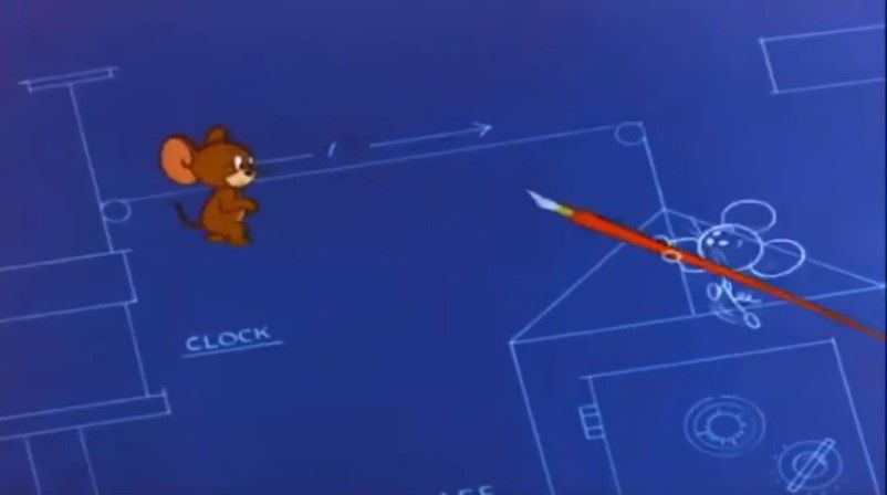 Joe Barbera - Designs On Jerry - Storyboard originale, matita su carta