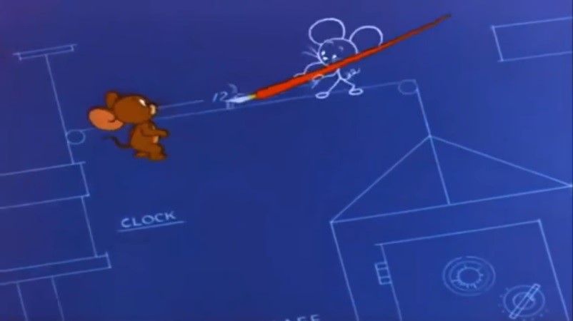 Joe Barbera - Designs On Jerry - Storyboard originale, matita su carta