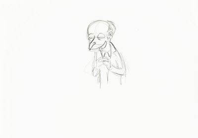The Simpson - She of Little Faith, matita su carta